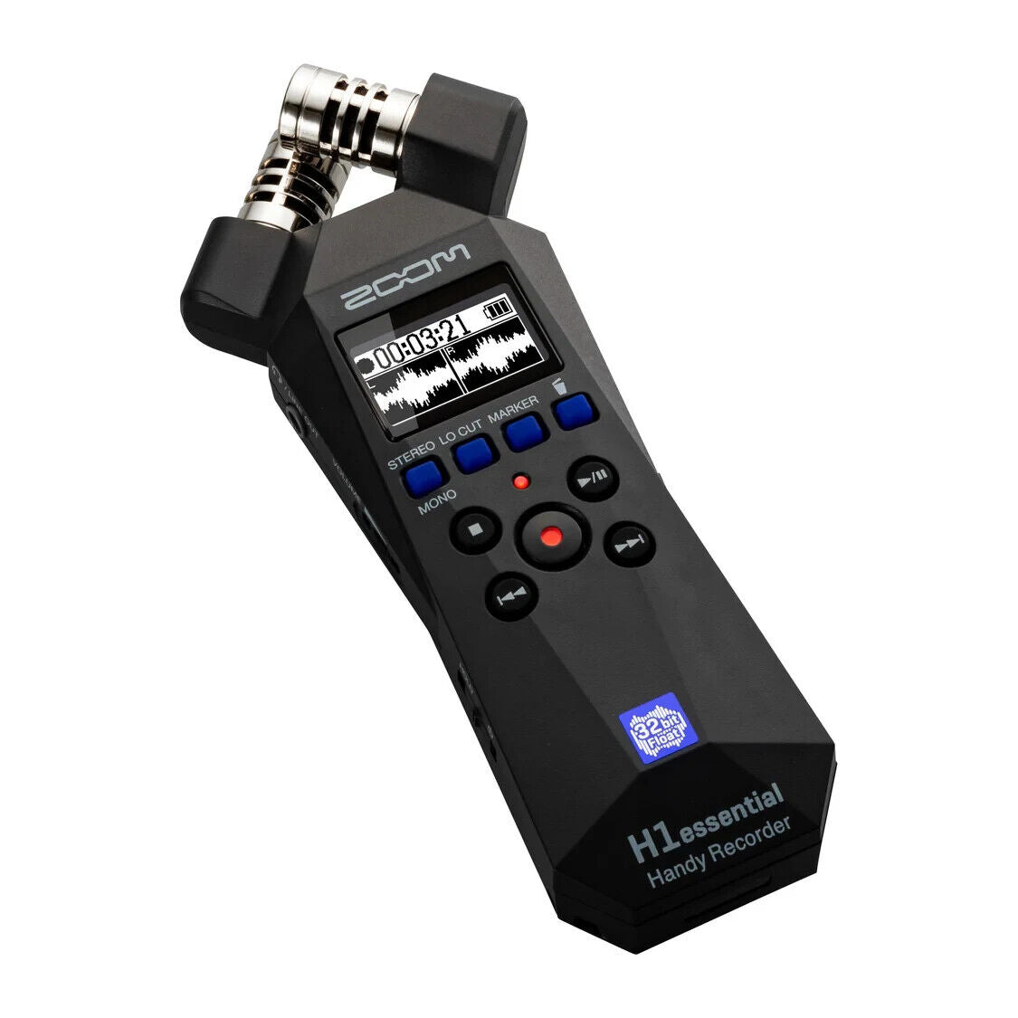 Zoom H1essential 2-Channel 32-Bit High-Quality Portable Audio Recorder for Content Creators, Podcasters, Filmmakers, and Musicians