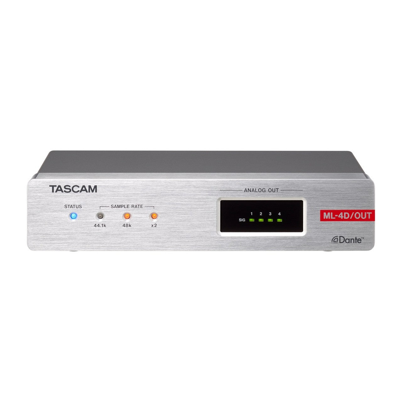 Tascam ML-4D/OUT-E High - Performance 4 - Channel Line Output Dante Audio Converter with Built - in Digital Signal Processing (DSP) Mixer