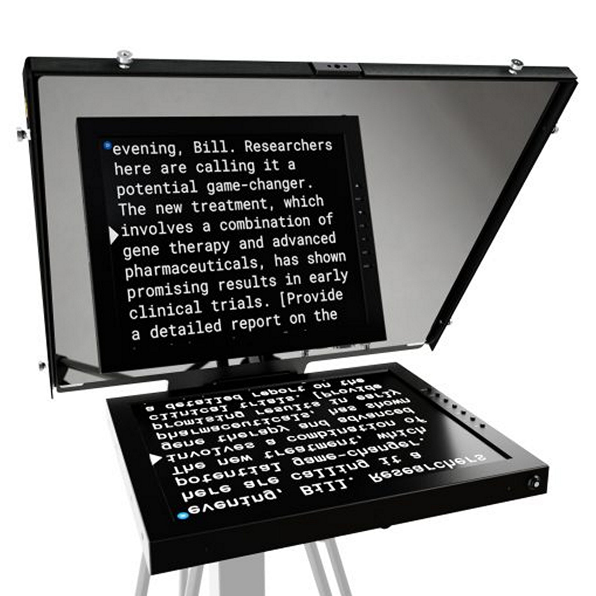 19-inch Ikan PT4500-V3 High-Performance PTZ Teleprompter Pedestal Dolly System