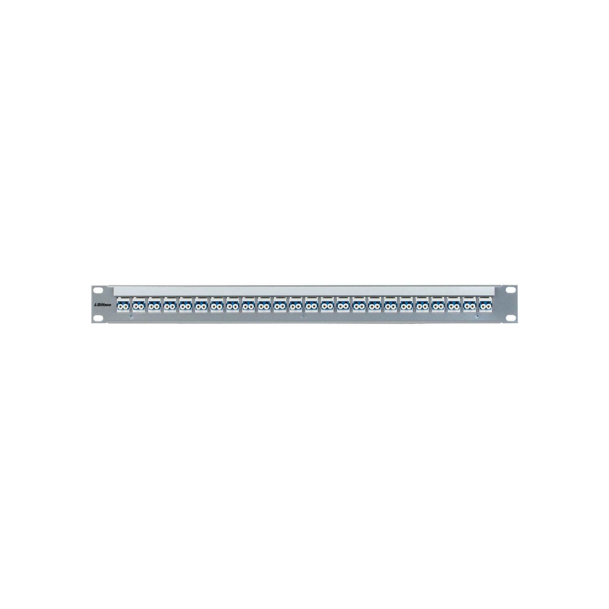 Bittree 1-Row 24-Coupler LC to LC UPC Blue Flush-Mount Fiber Keystone Panel