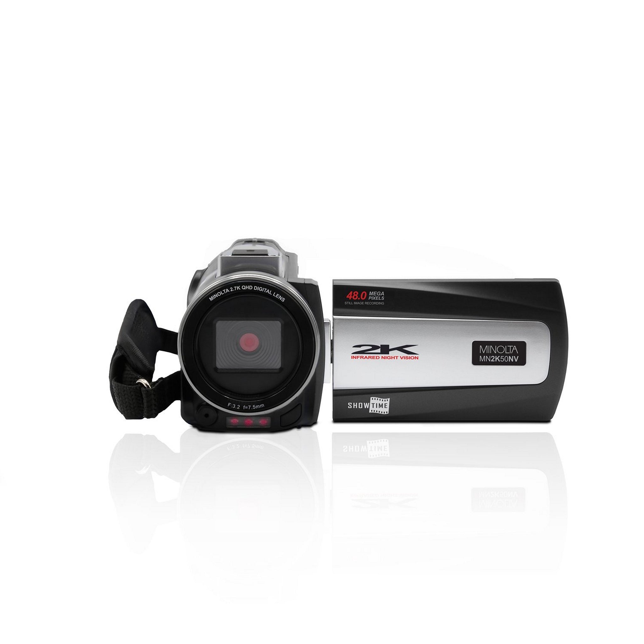Minolta MN2K50NV Black 2.7K Ultra High Definition 48 Megapixel Night Vision Video Recording Camcorder