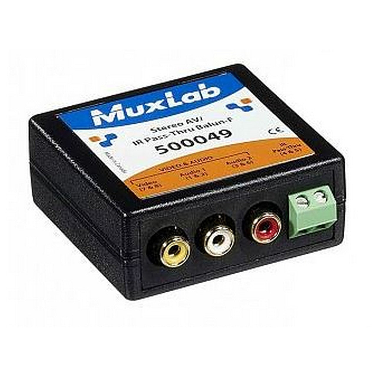 MuxLab 500049 Female Stereo AV/IR Pass - Through Balun for High - Fidelity Transmissions
