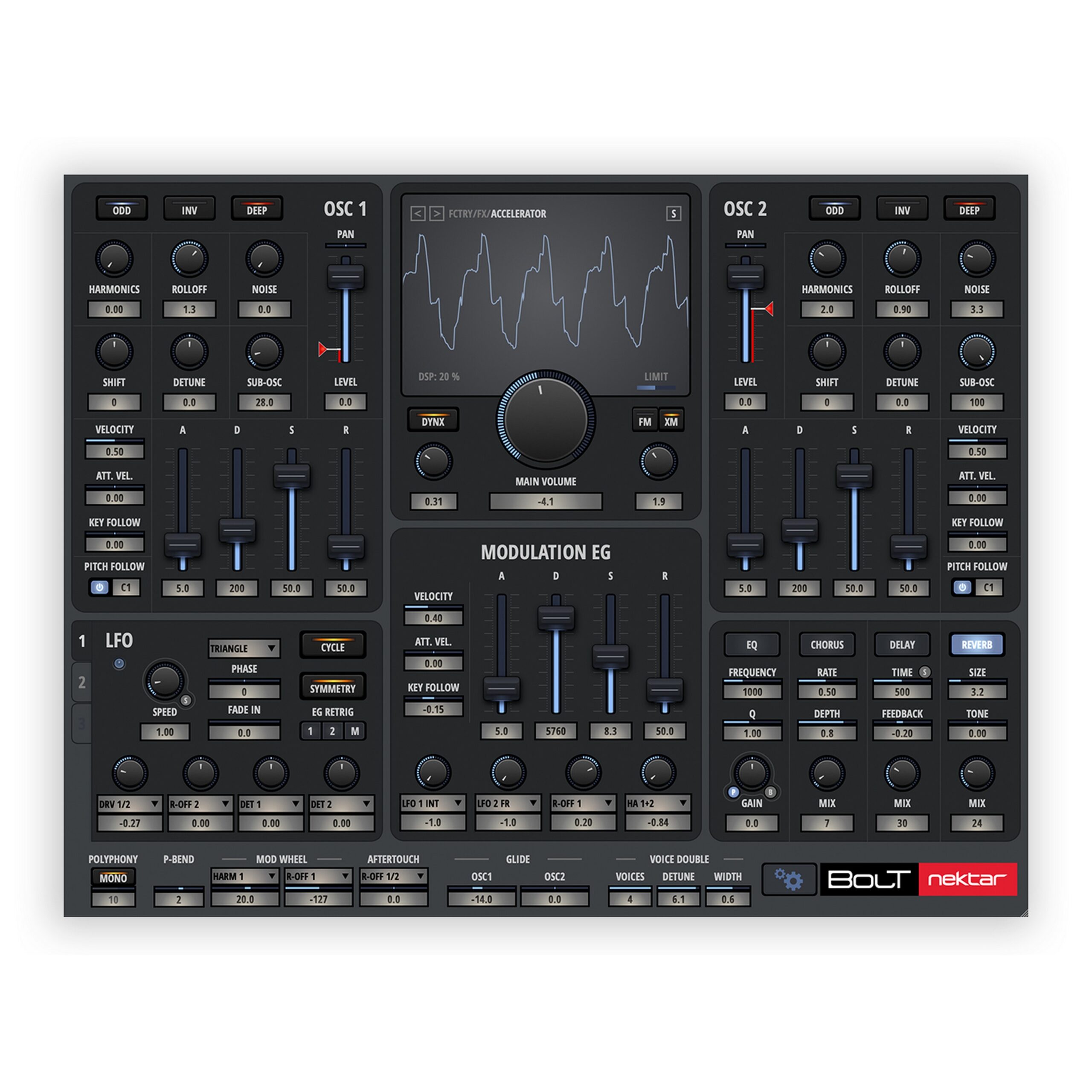 Nektar BOLT Harmonics Synthesizer Plug-In, Download Only