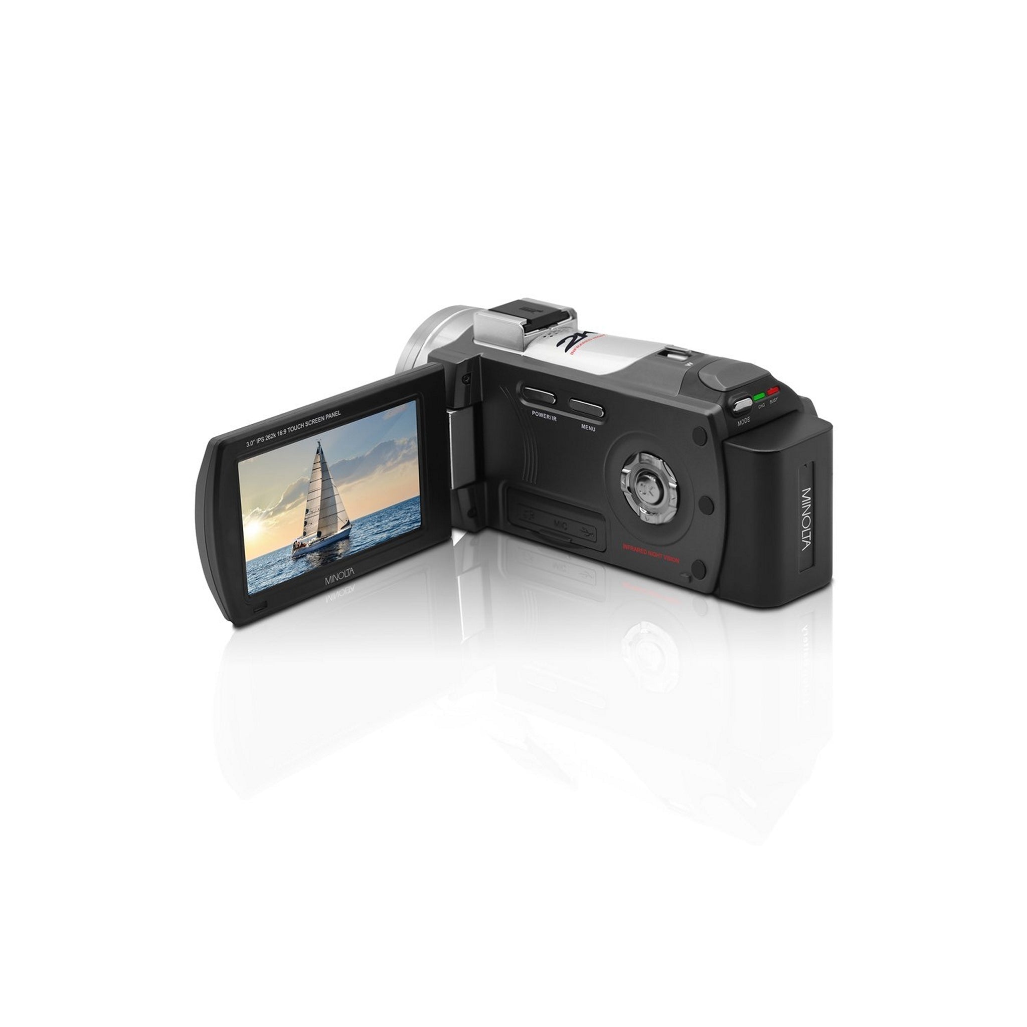 Minolta MN2K50NV Black 2.7K Ultra High Definition 48 Megapixel Night Vision Video Recording Camcorder