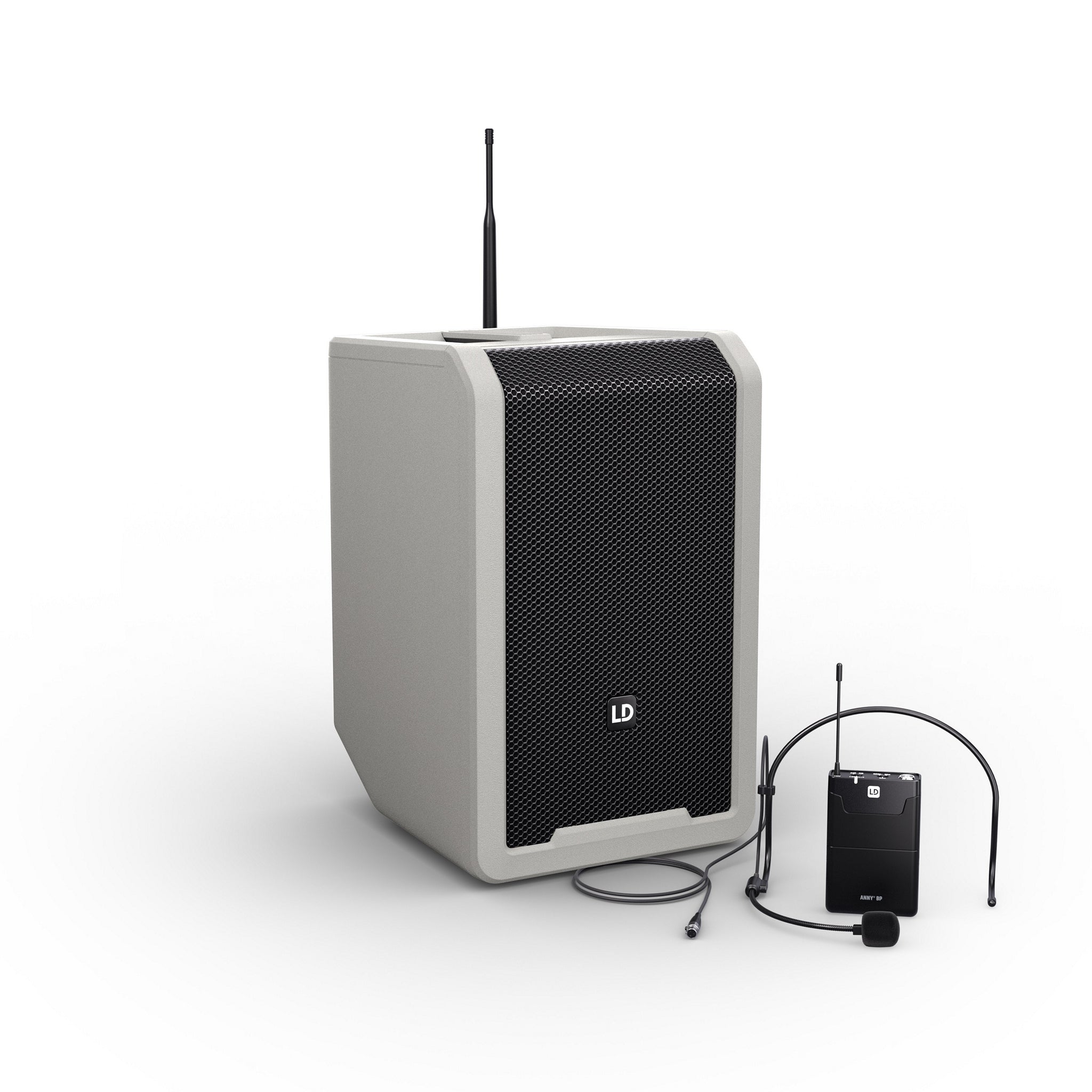 LD Systems ANNY 8 BPH B4.7 USA Version Portable Battery - Powered Bluetooth Public Address Loudspeaker with Headset Microphone for Professional Audio Use