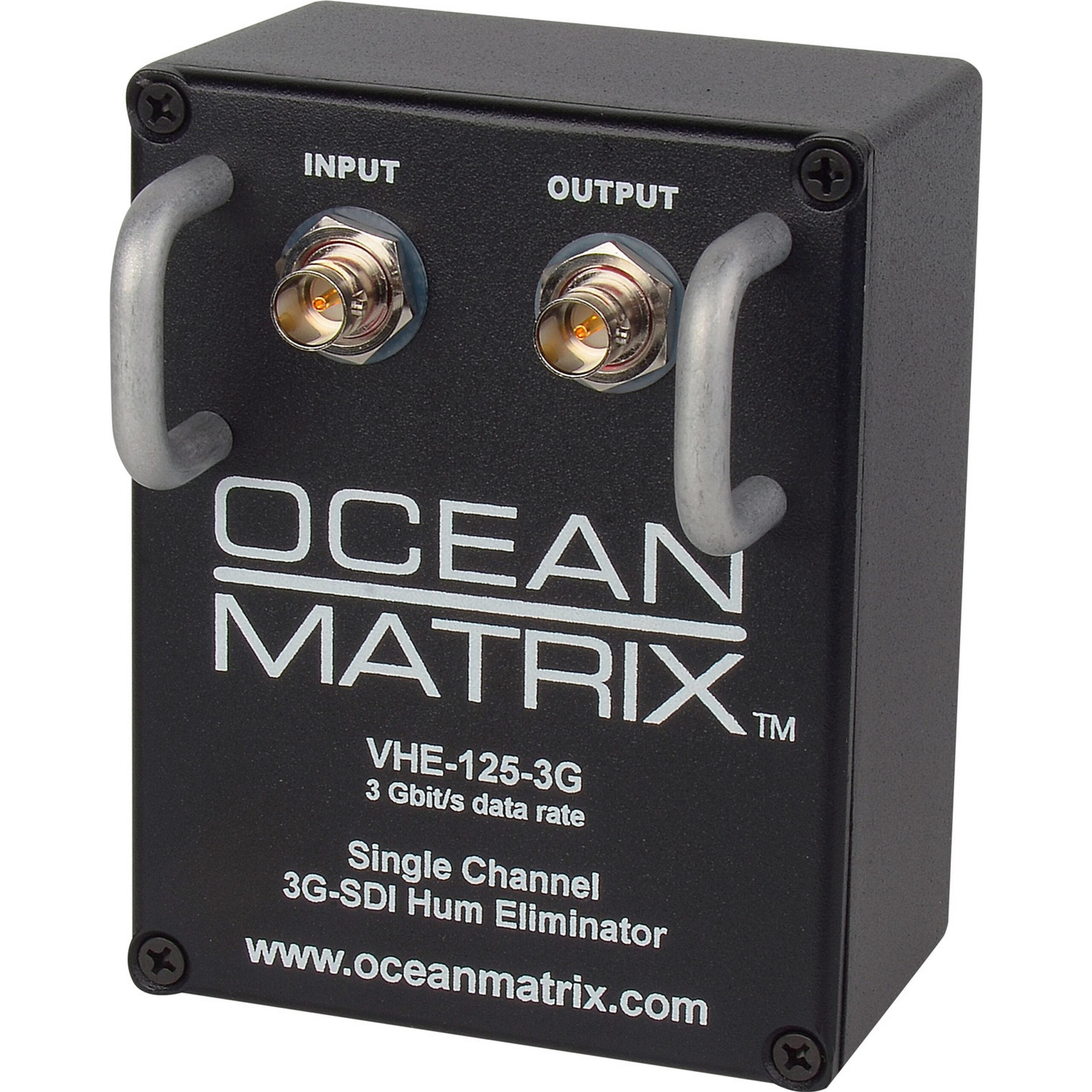 Ocean Matrix VHE-125-3G 1-Channel 3G-HD-SDI and SDI Video Hum Eliminator with Handles for Professional Video Systems