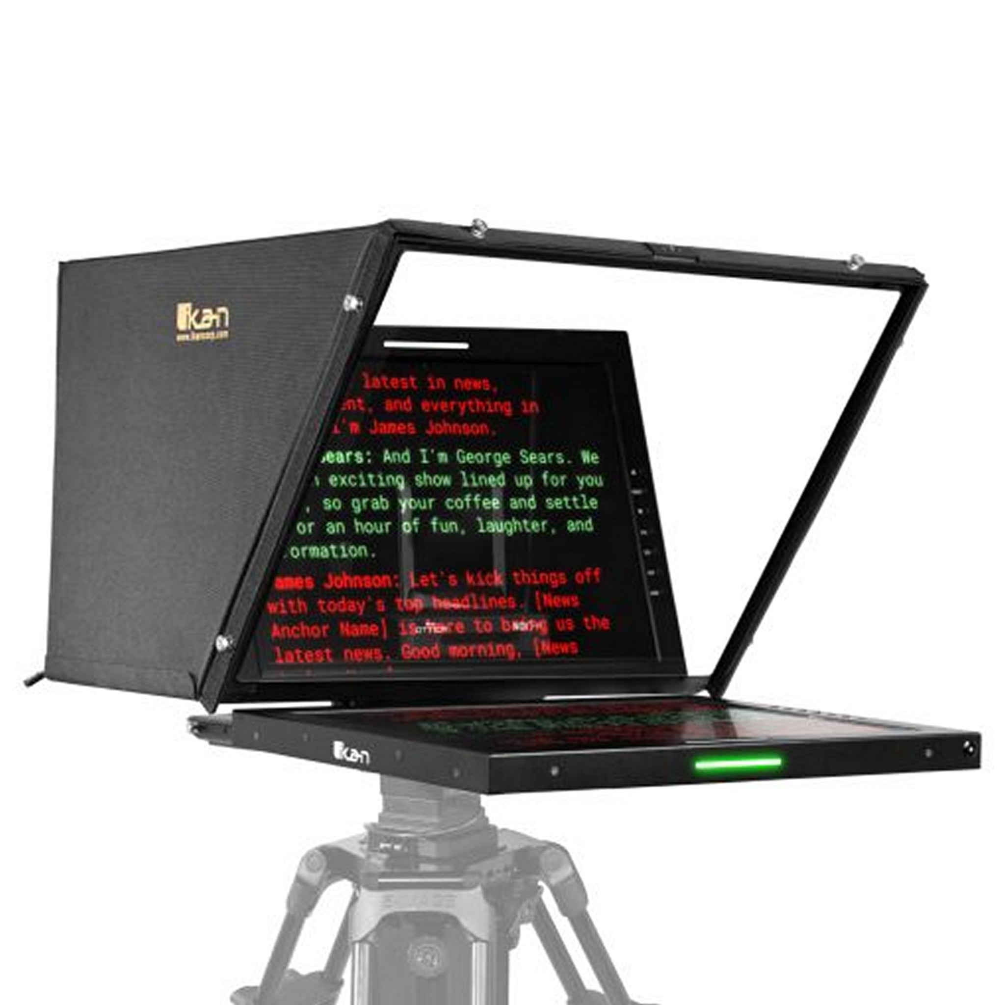 19-inch PTZ SDI Teleprompter Tripod Dolly Bundle for Professional Video Production