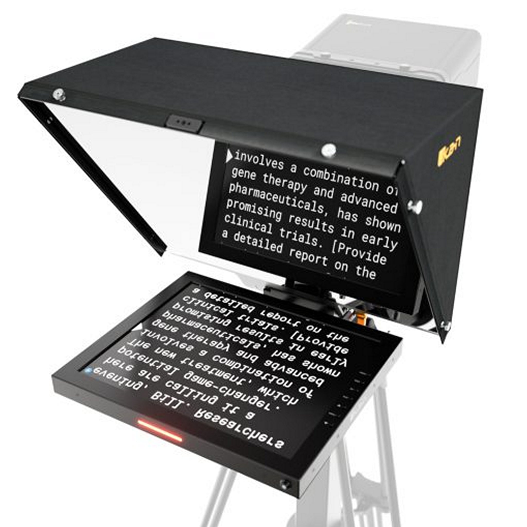 19-inch Ikan PT4500S-V3 PTZ SDI Professional Teleprompter with Tripod Dolly