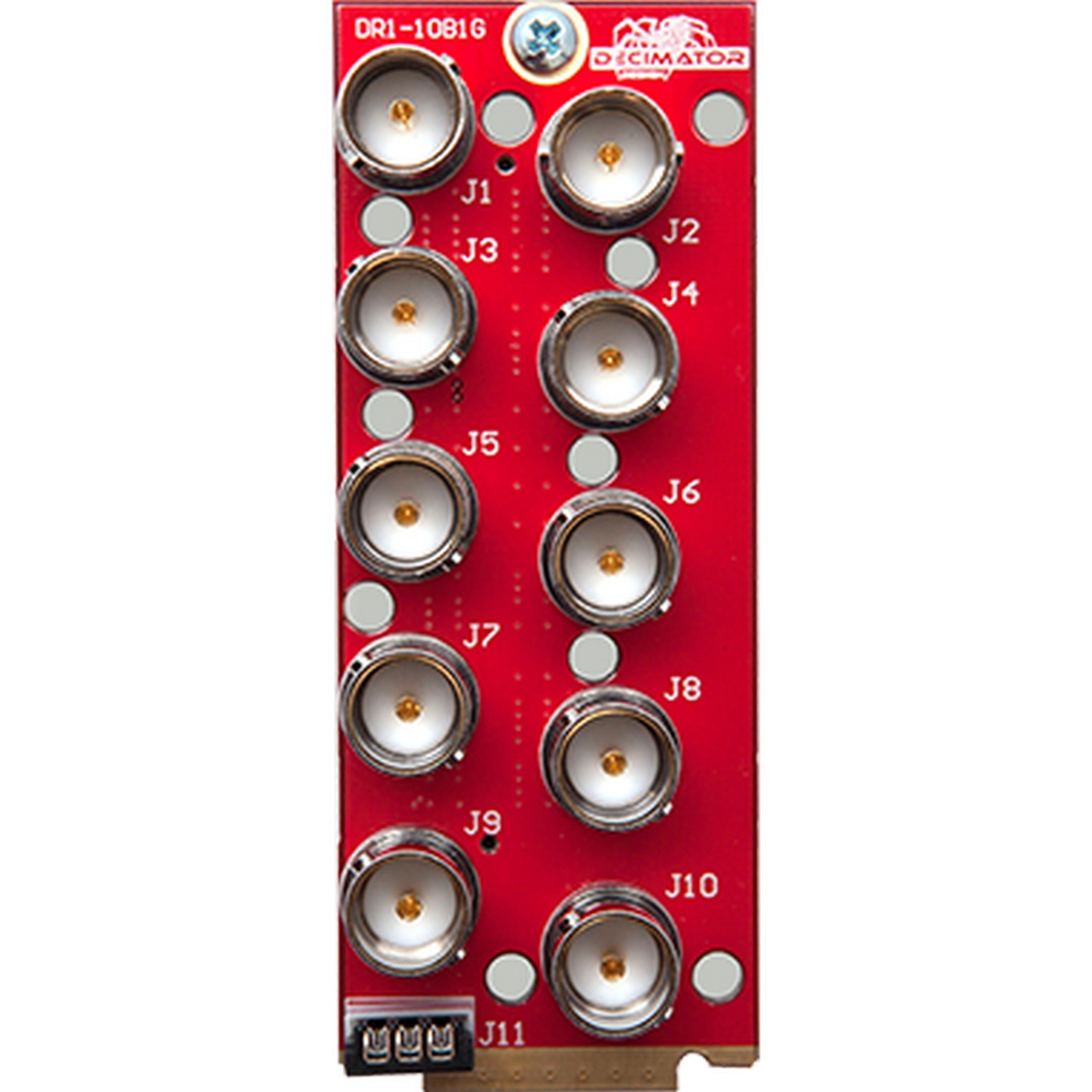 Decimator Design OpenGear 2/3 Rear Module DR1-10B1G - 10x BNC/GPI Connector Rear Module for MC-DMON-9S Monitoring Device