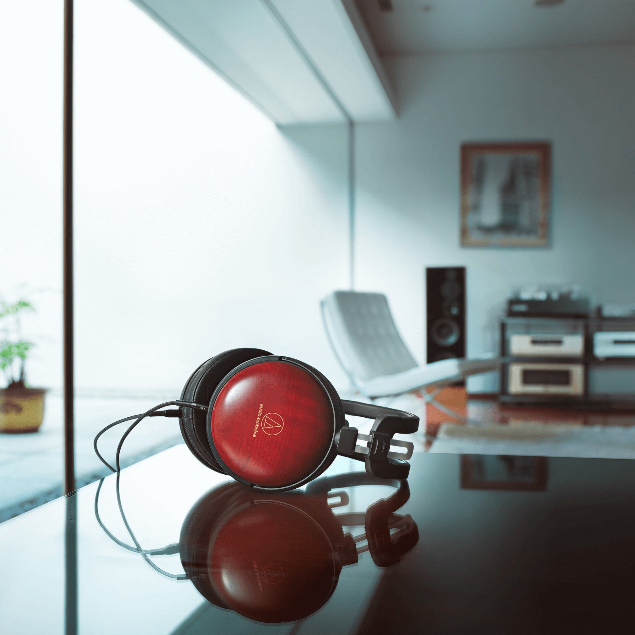 Audio-Technica ATH-AWAS High-End Audiophile Closed-Back Dynamic Over-Ear Wooden Headphones for Superior Sound Experience