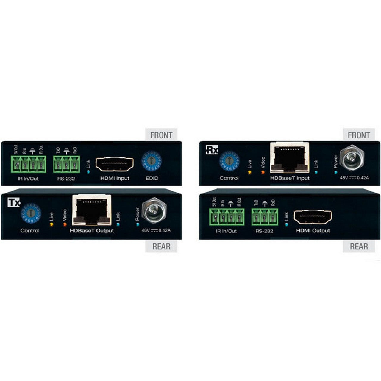 Key Digital KD-X444S 4K/18G HDBT Power over HDBaseT Extenders Kit