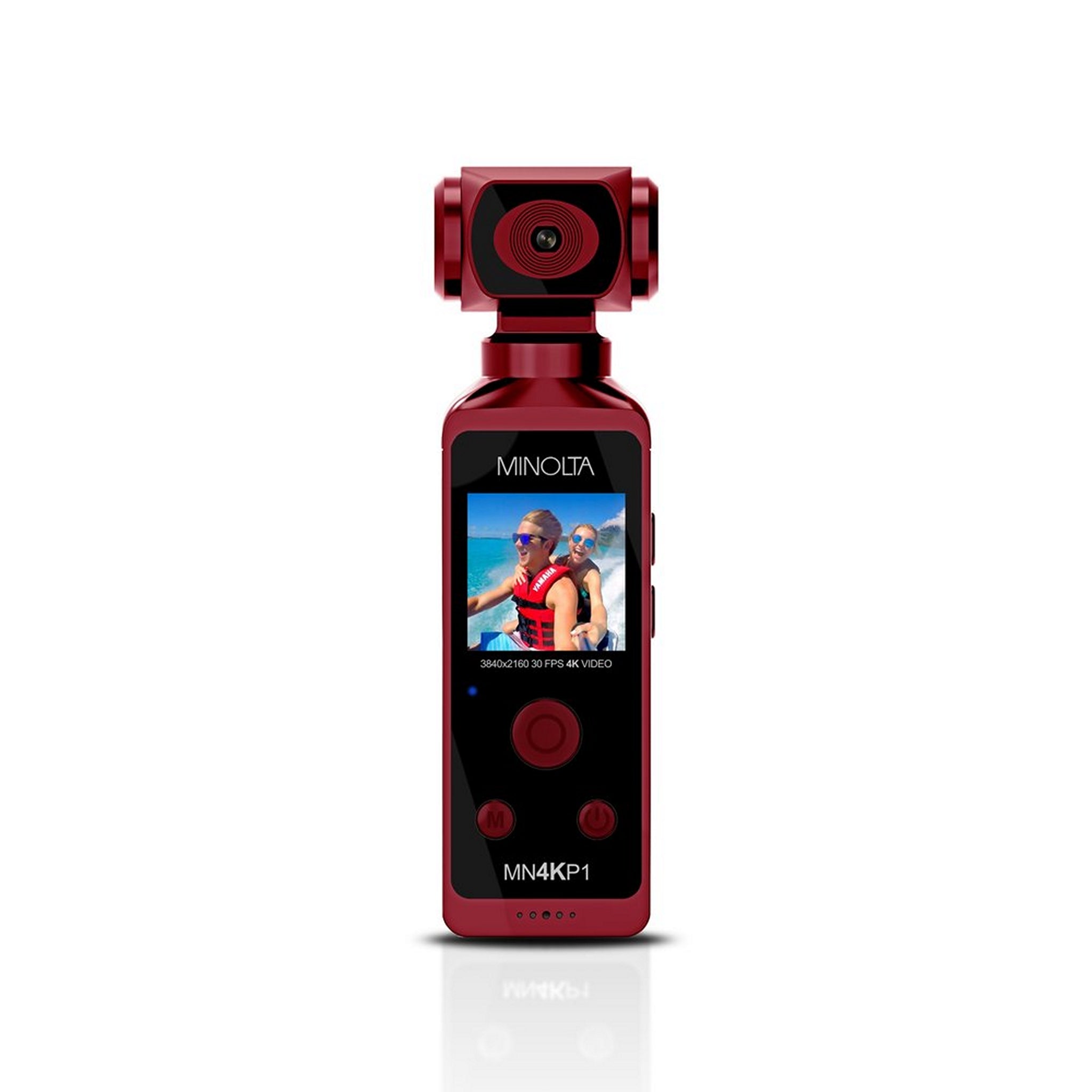 Red Minolta MN4KP1 Waterproof 4K Ultra High-Definition Pocket Video Camcorder with Wi-Fi Connectivity