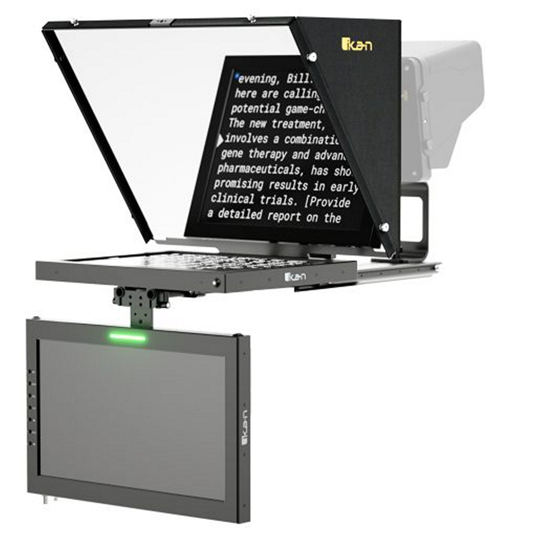 15-inch SDI Teleprompter Tripod Dolly All-in-One Bundle PT4500-TM-V3