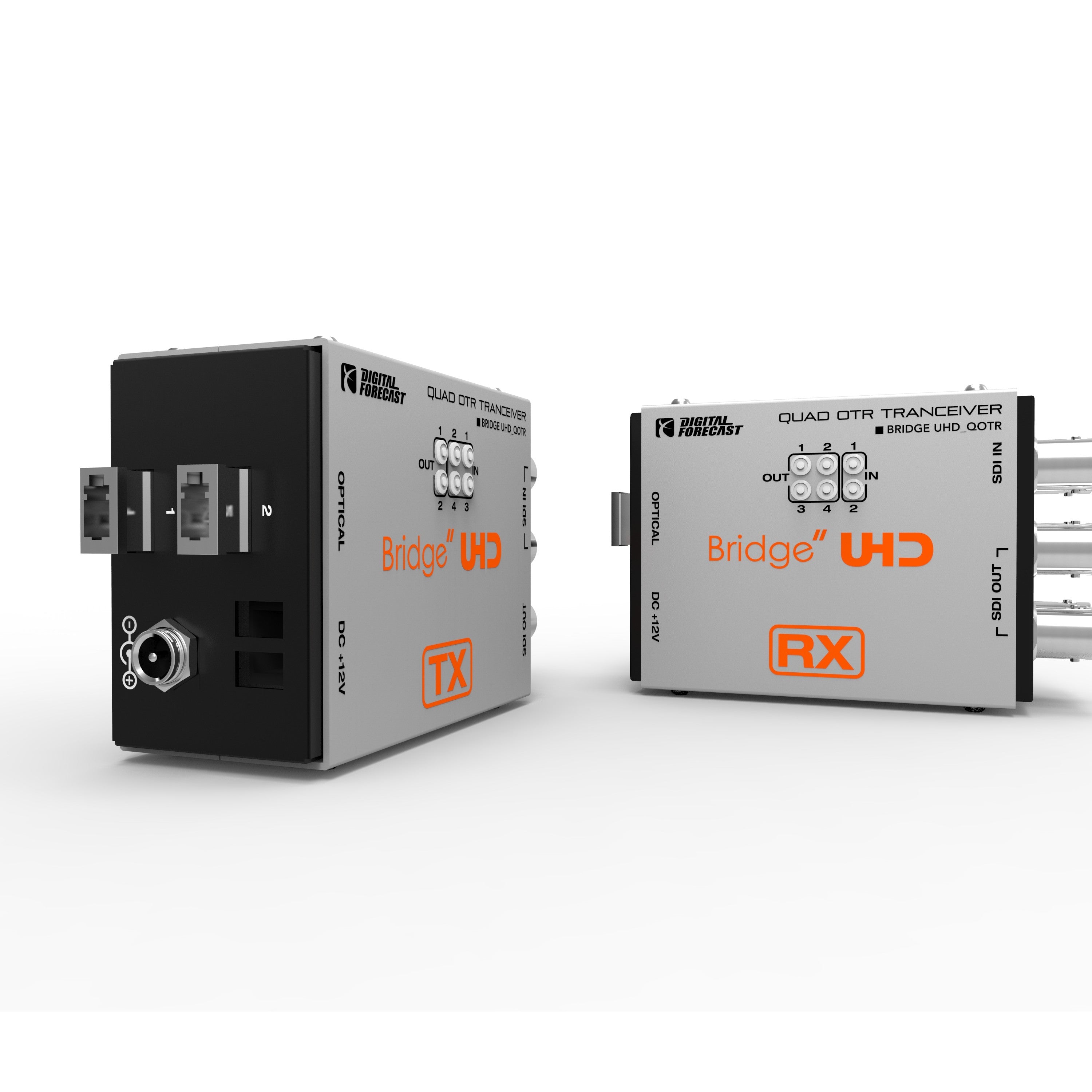 Ultra-High-Definition Digital Forecast Bridge UHD QOTR Quad-Link 3G-SDI and 3G/HD/SD-SDI Signal Transceiver Device