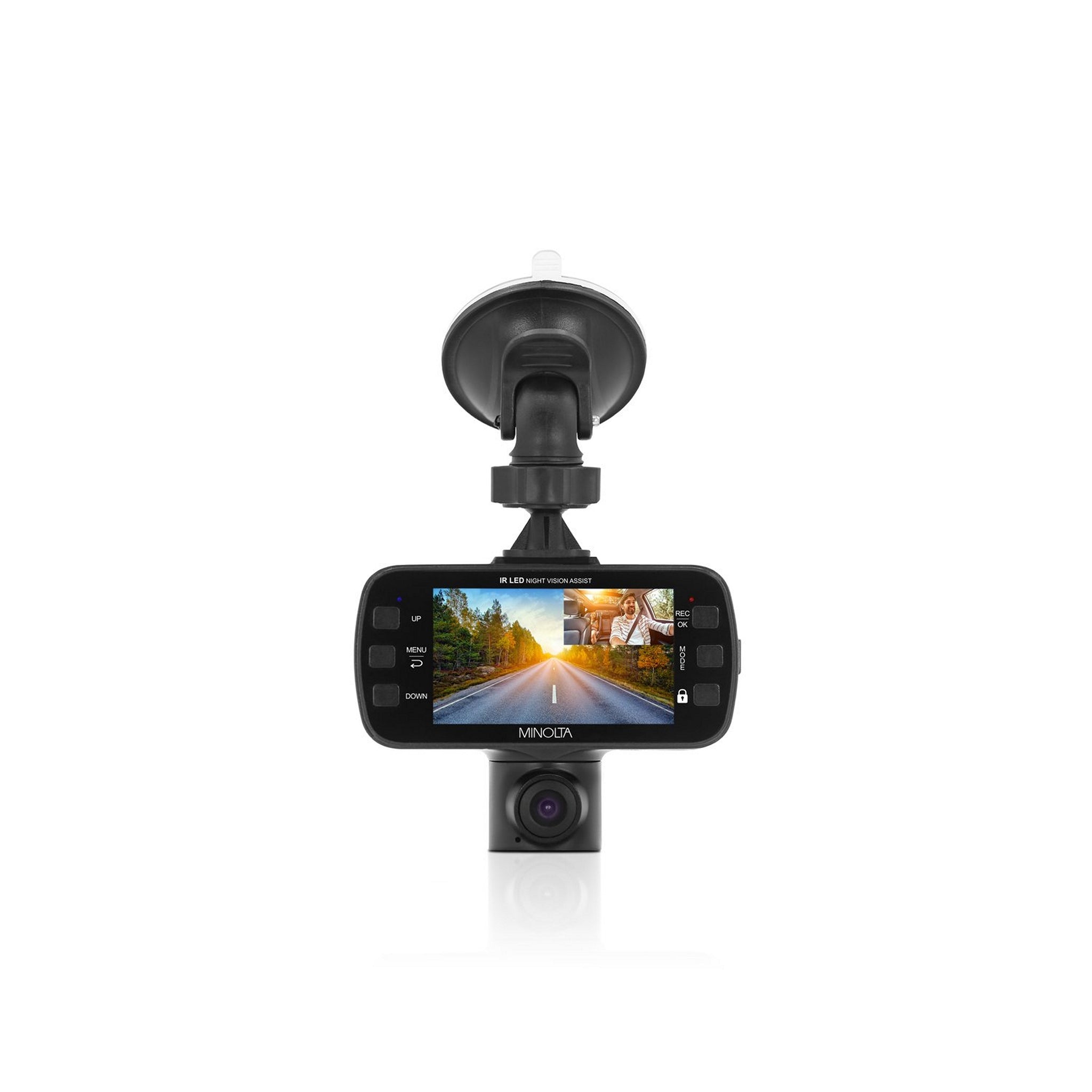 Minolta MNCD350X 2-Channel 1080p Car Cam with 2.7-Inch LCD & Interior Recording