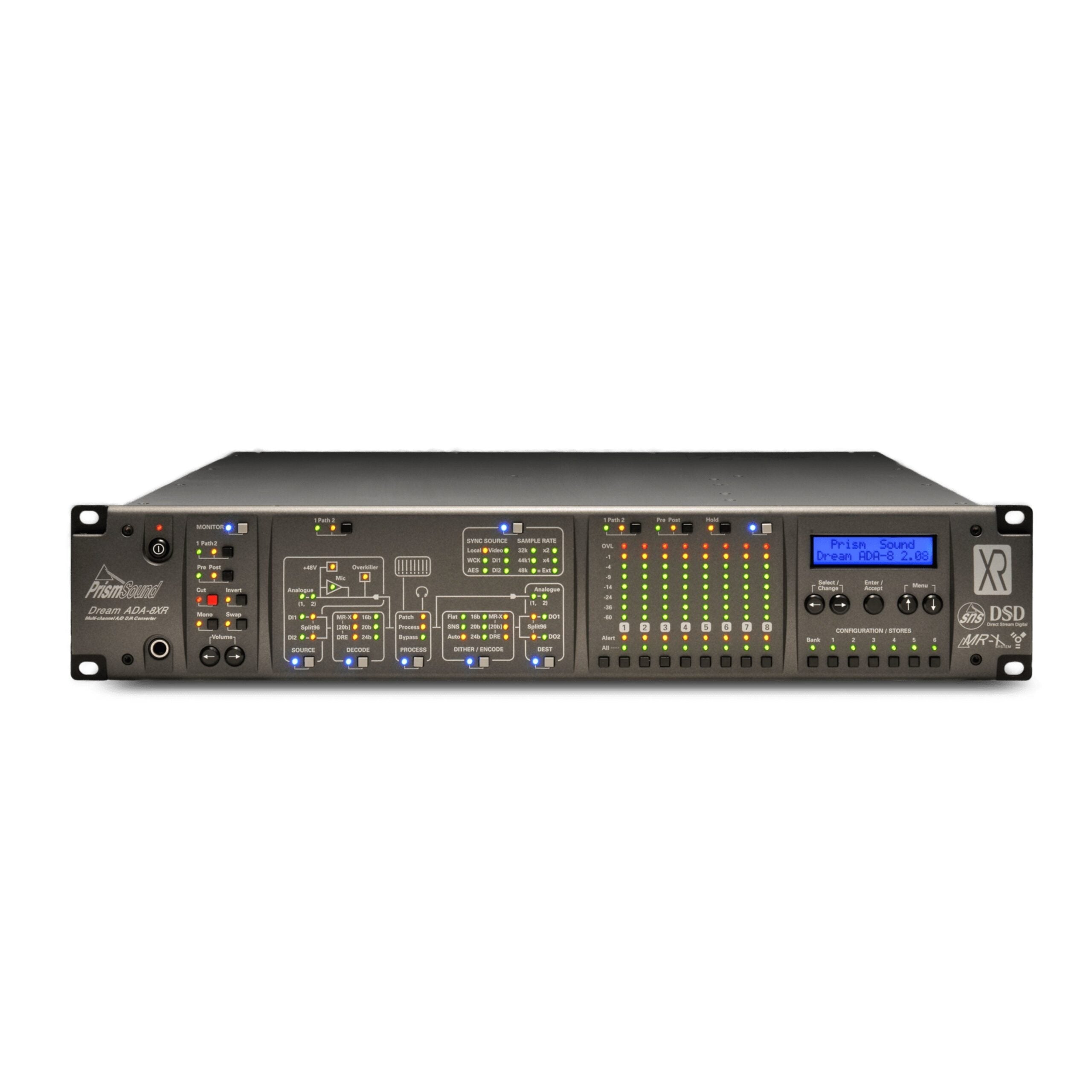 Prism Sound ADA-8XR-16AD-FW 16-Channel Modular Audio Converter with 1 Firewire Digital I/O Card for High-Quality Sound Conversion