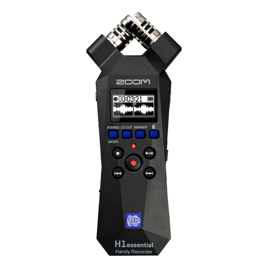 Zoom H1essential 2-Channel 32-Bit High-Quality Portable Audio Recorder for Content Creators, Podcasters, Filmmakers, and Musicians