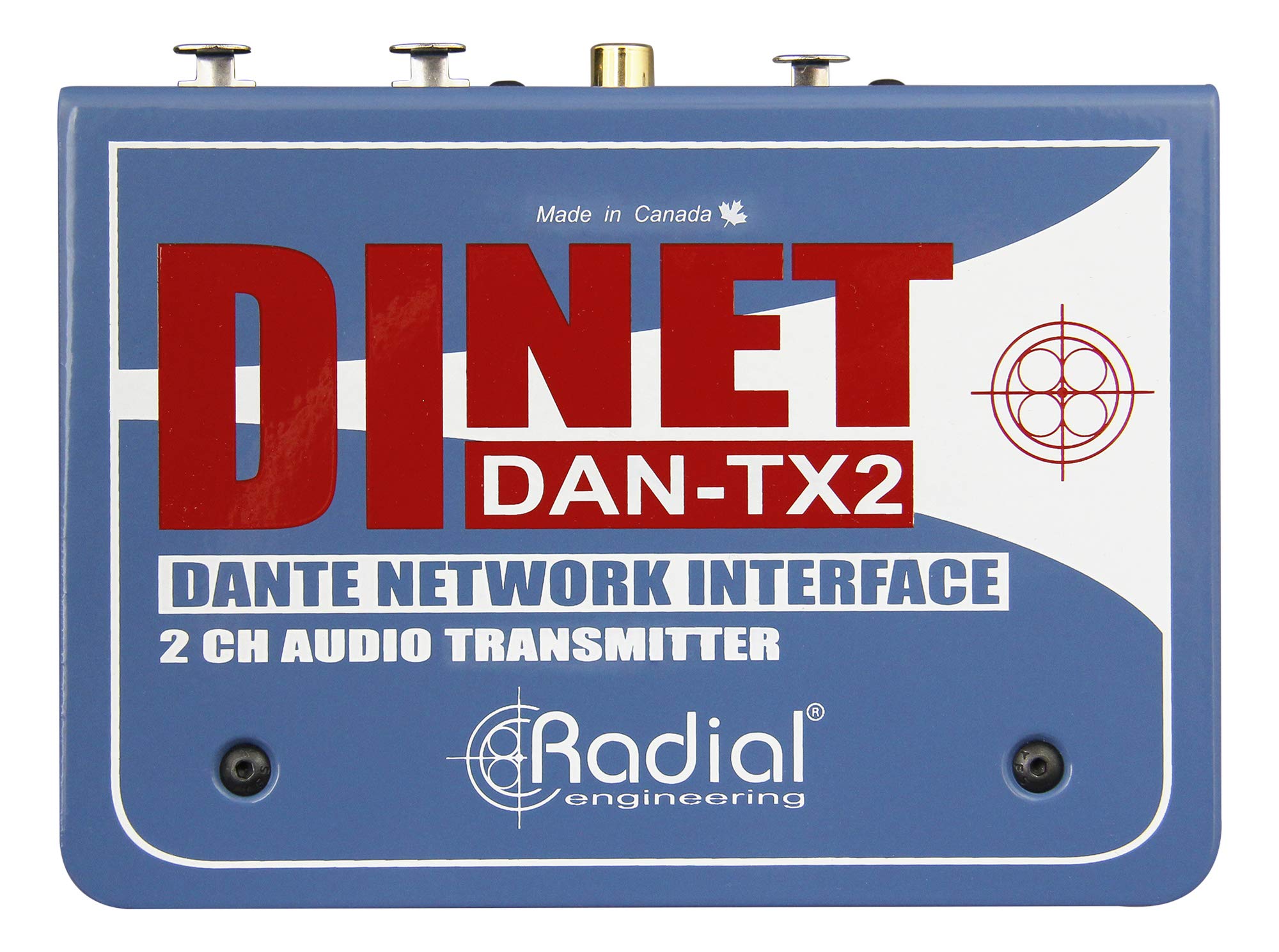 Radial DiNet DAN-TX2 2-Channel High-Quality Dante Digital Network Audio Transmitter
