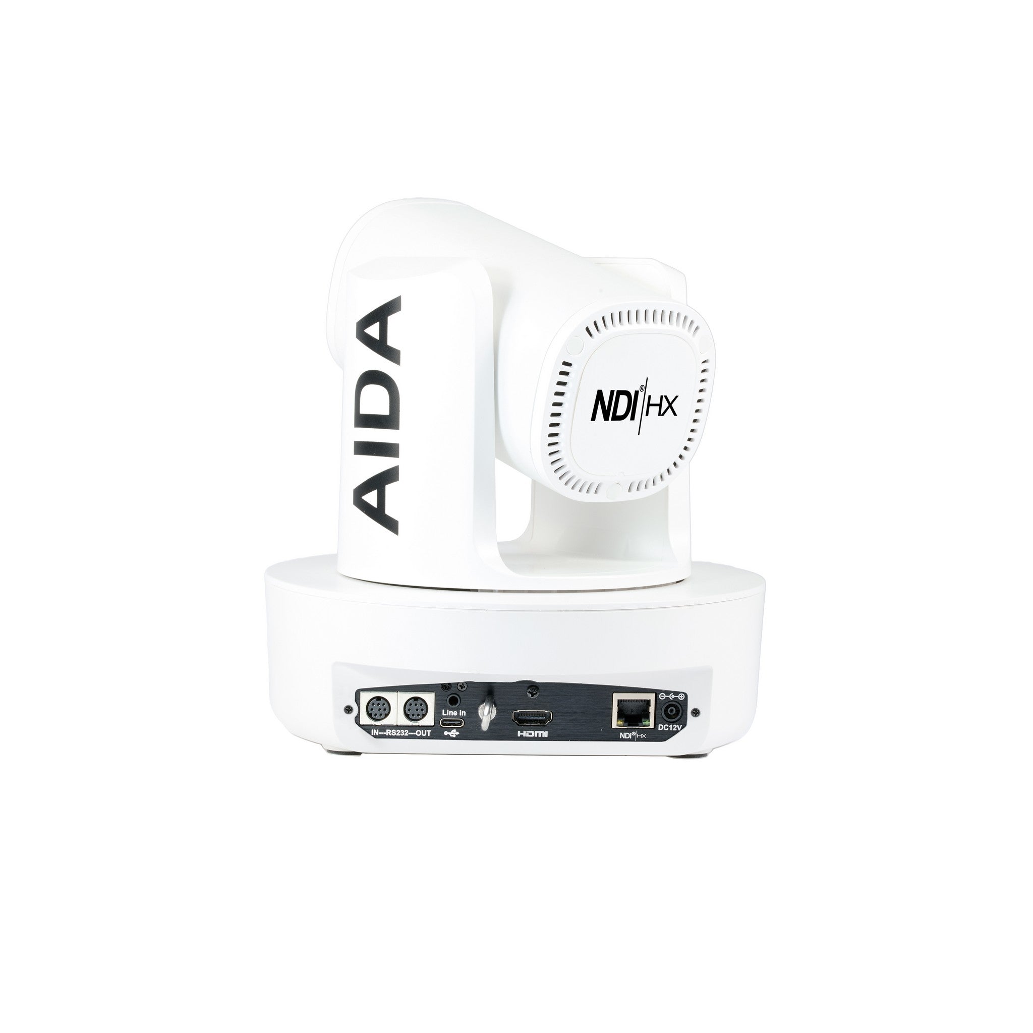 AIDA Professional White PTZ4K-NDI-X12 Broadcast and Conference NDI HX 4K Network Device Interface 12x Zoom Pan-Tilt-Zoom Camera