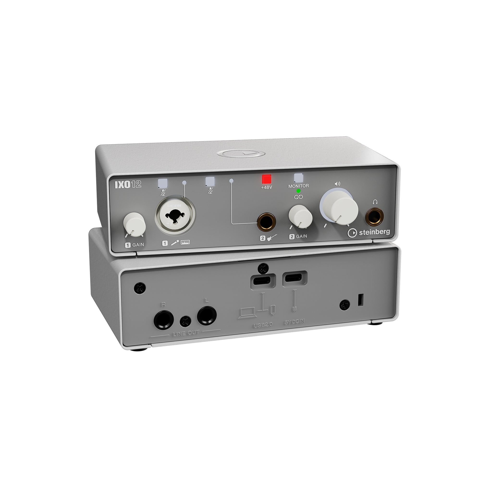 Steinberg IXO12 Professional 2 x 2 USB 2.0 Audio Interface with High - Quality Mic Preamp for Music, Podcast and Content Recording