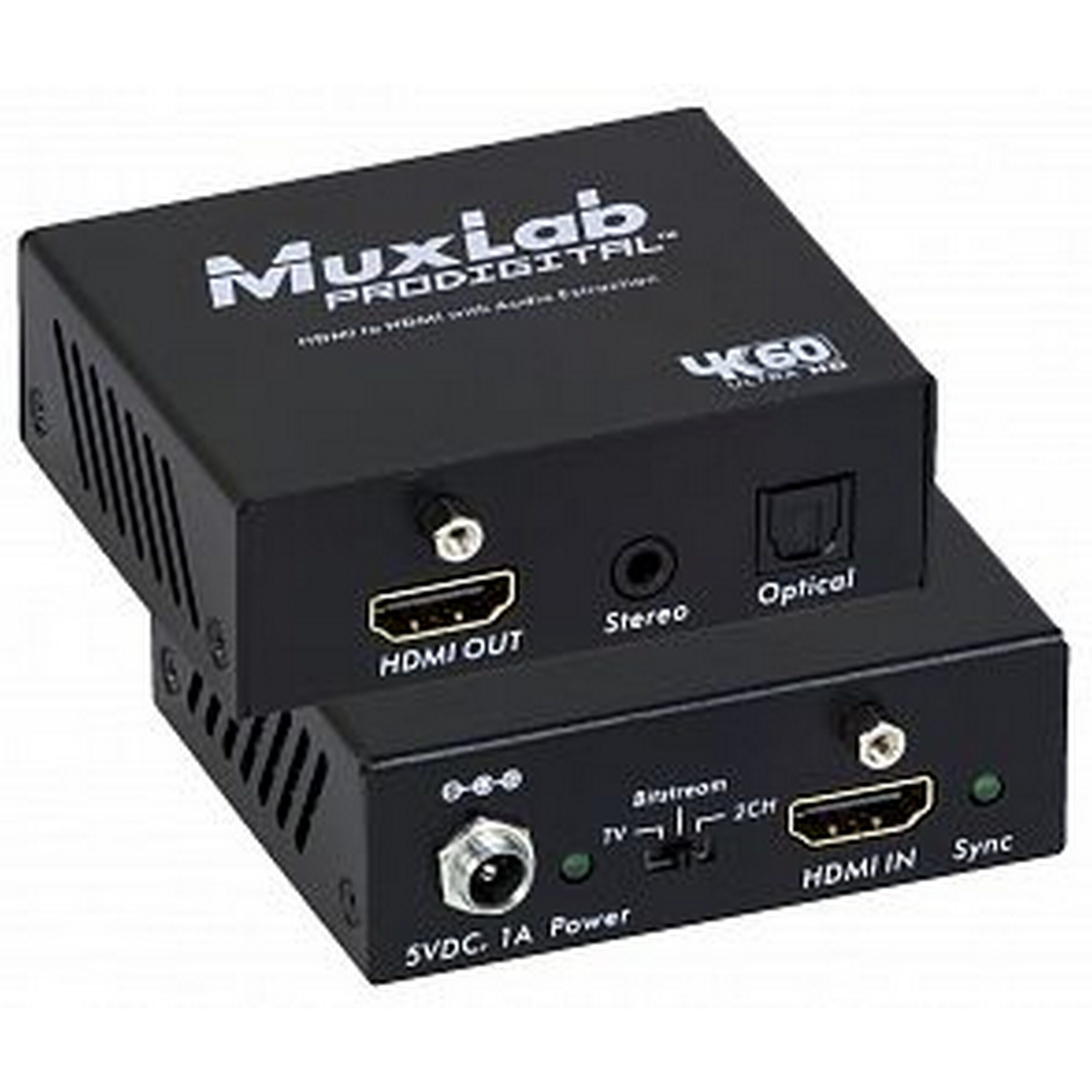 MuxLab 500436: 4K/60 HDMI to HDMI Converter with Audio Extraction
