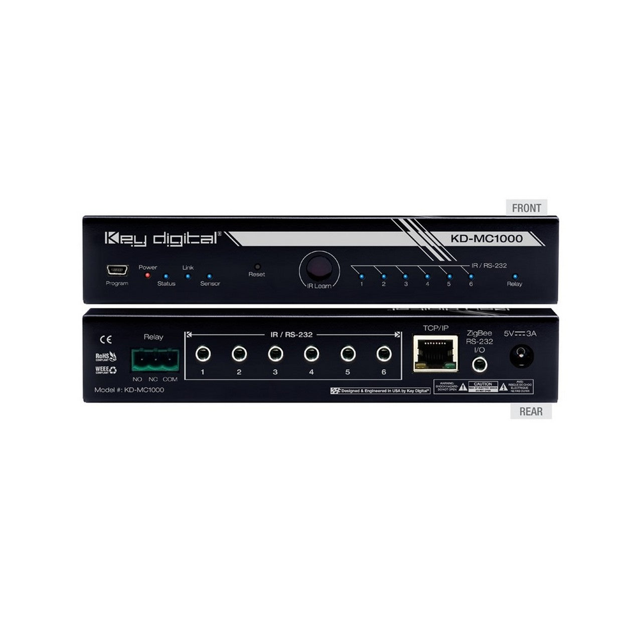 Key Digital KD-MC1000 8-Port LAN Master Controller for Comprehensive Device Control