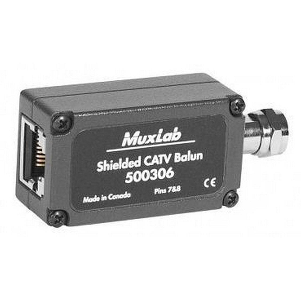 MuxLab High - Performance Shielded CATV Balun 500306 for Structured Cabling