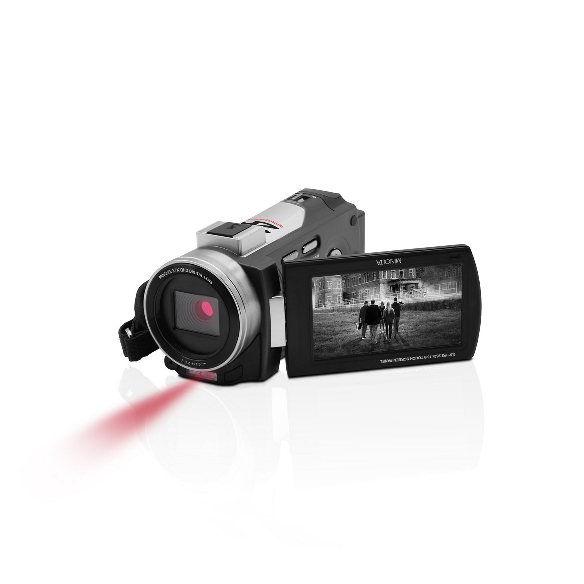 Minolta MN2K50NV Black 2.7K Ultra High Definition 48 Megapixel Night Vision Video Recording Camcorder