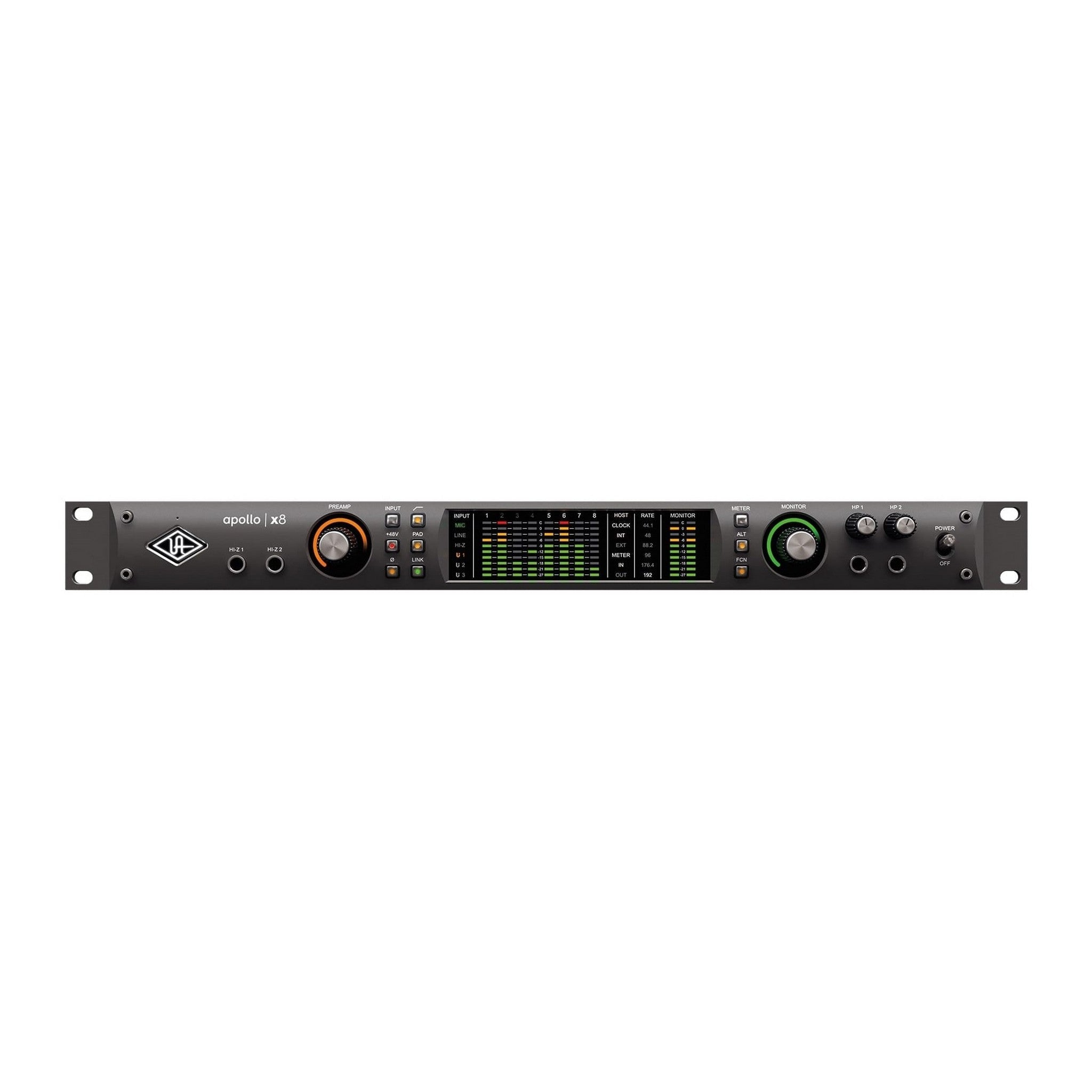 Universal Audio Apollo x8 Thunderbolt 3 Audio Interface: 18 Inputs/24 Outputs