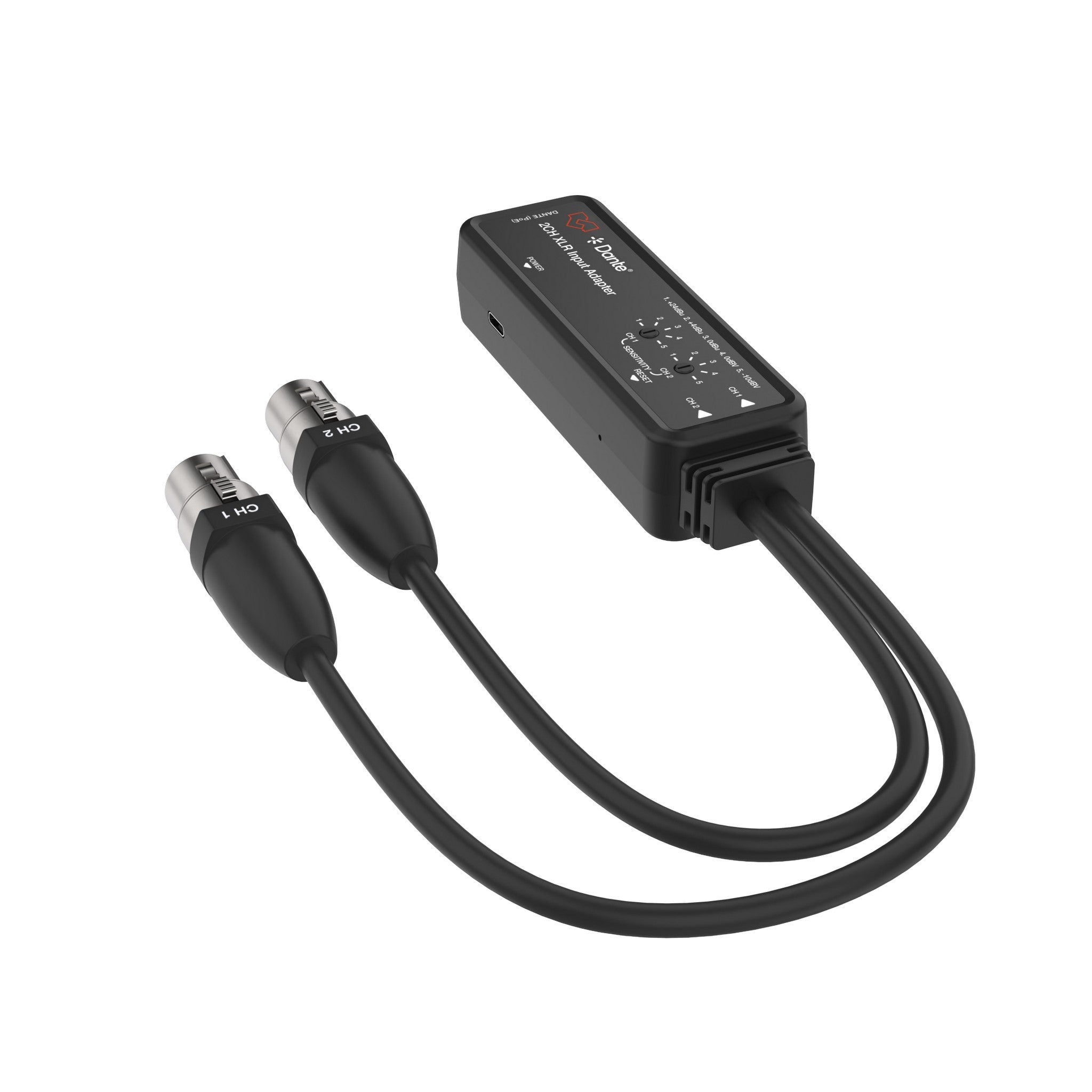 VigilLink High - Quality 2 - Channel Dante XLR Input Audio Adapter