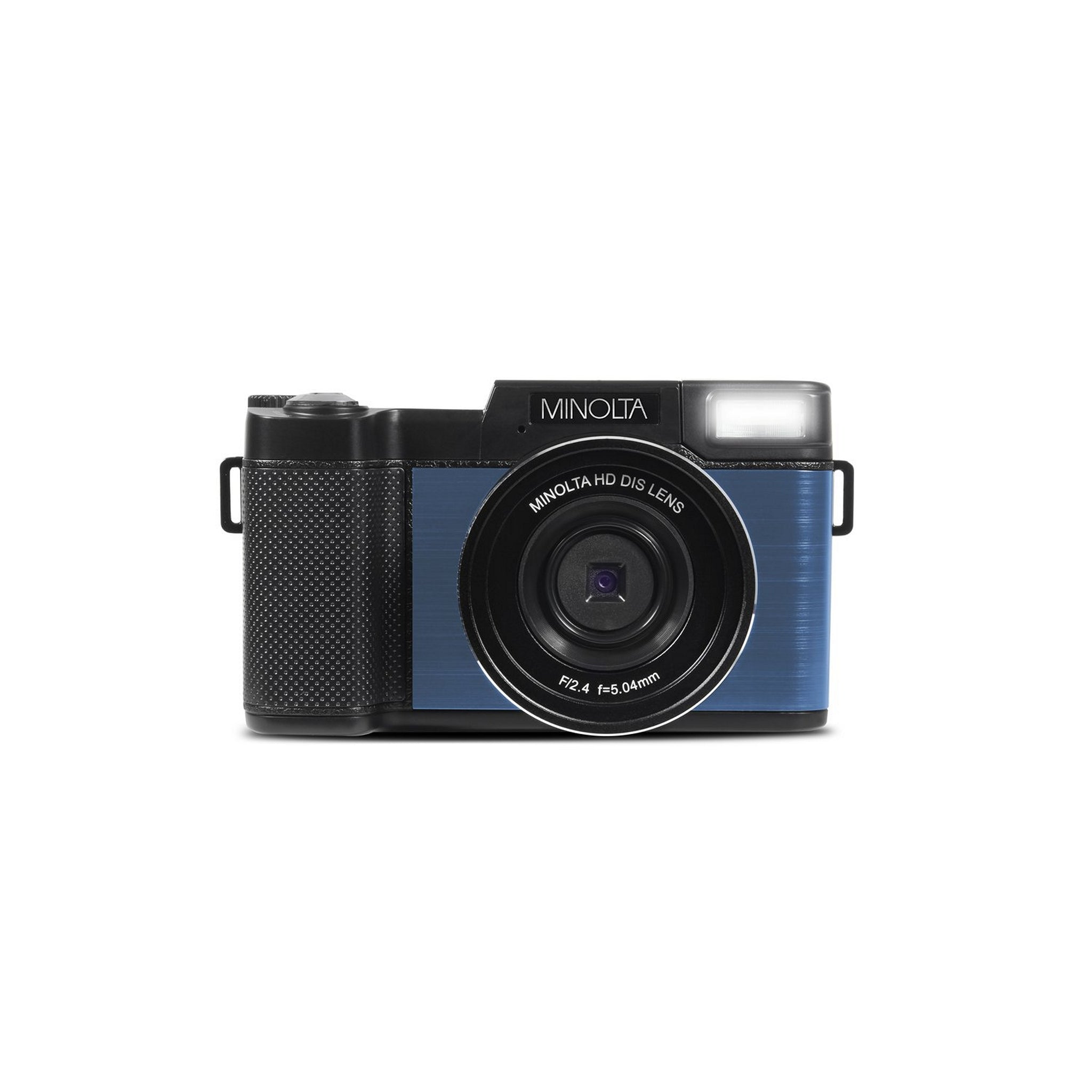 Blue Minolta MND30 Digital Camera with 30MP 2.7K Ultra HD Resolution