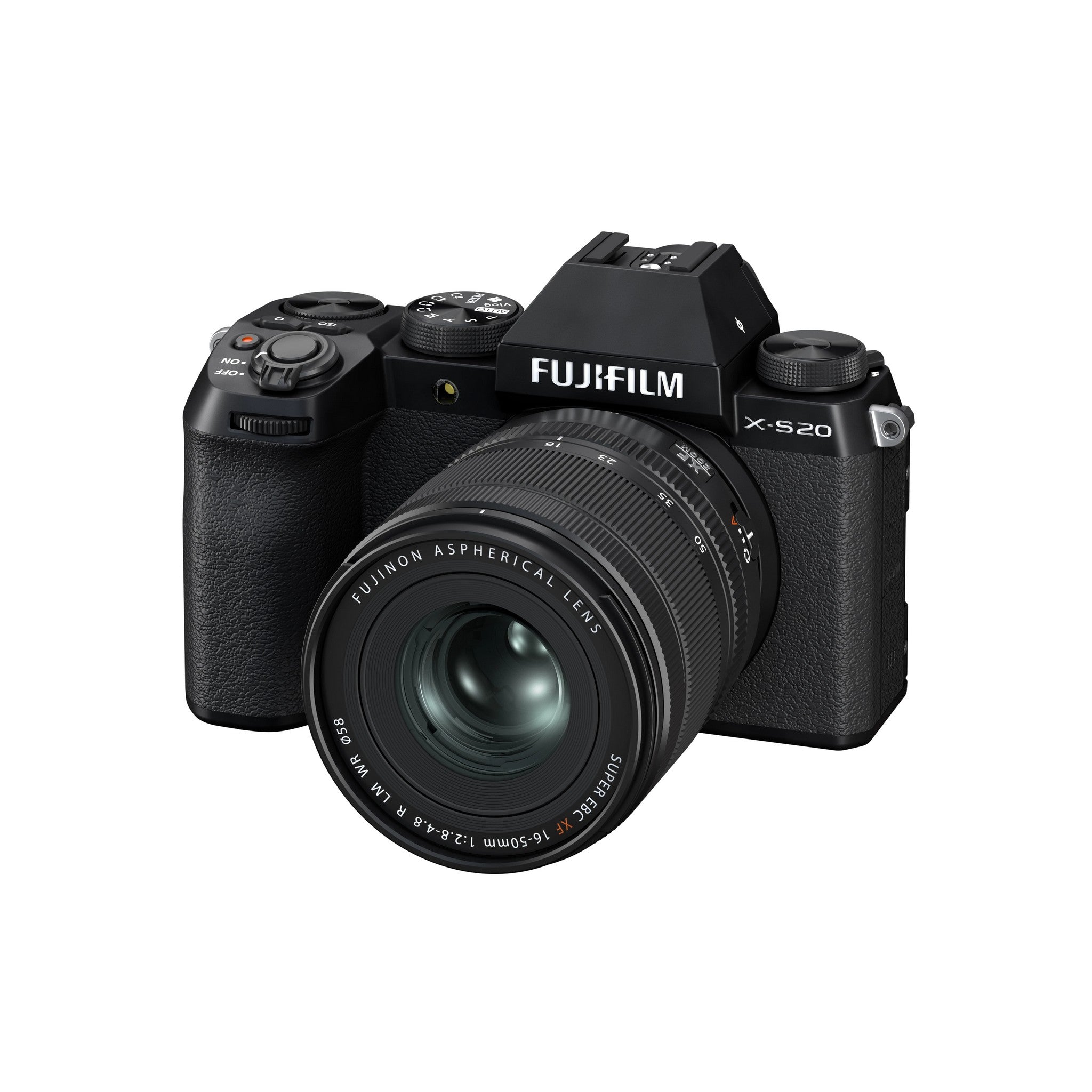 Black Fujifilm X-S20 Mirrorless Camera Bundle with XF16 - 50mm F2.8 - 4.8 R LM WR Lens