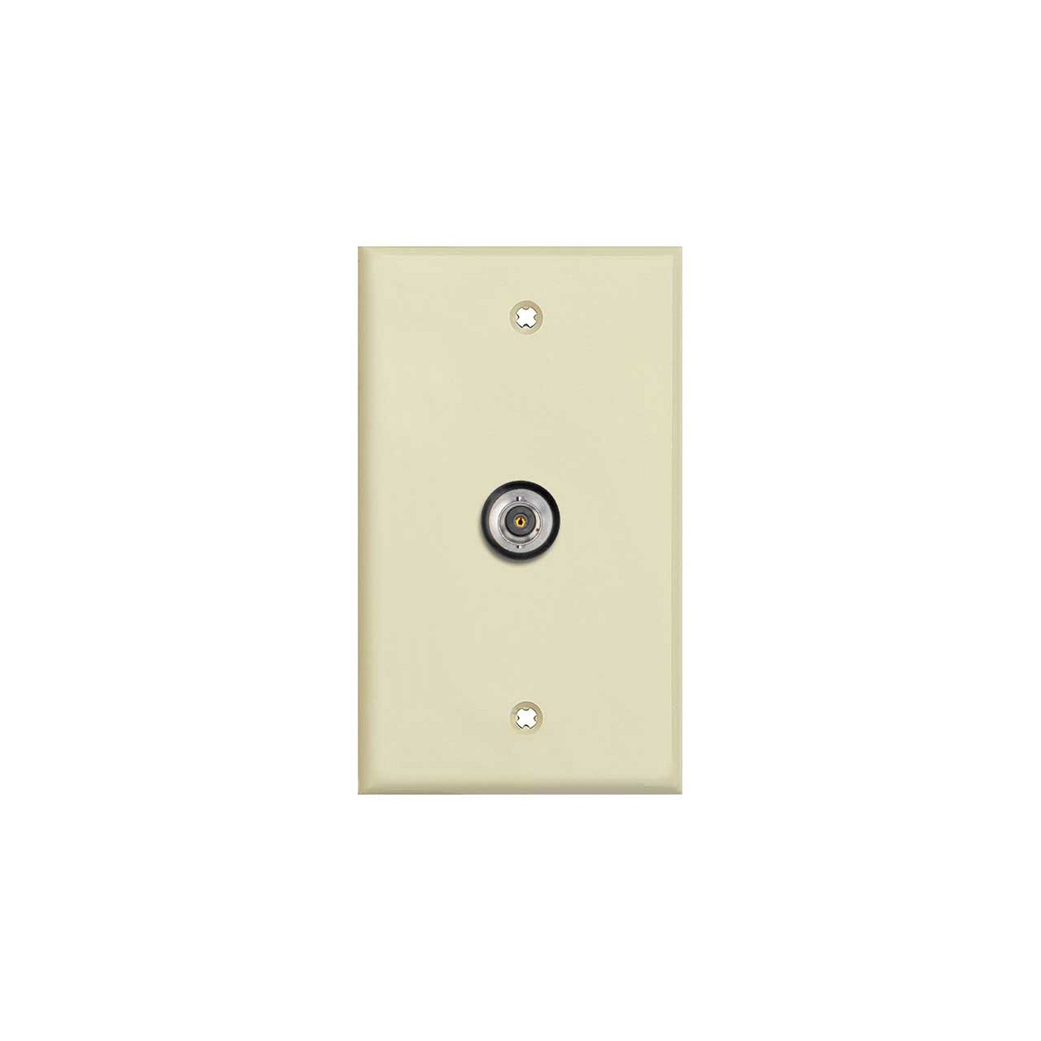 TecNec Single BNCF Barrel 1 Gang Wall Plate Made of Ivory Lexan for High - Quality Electrical Installations