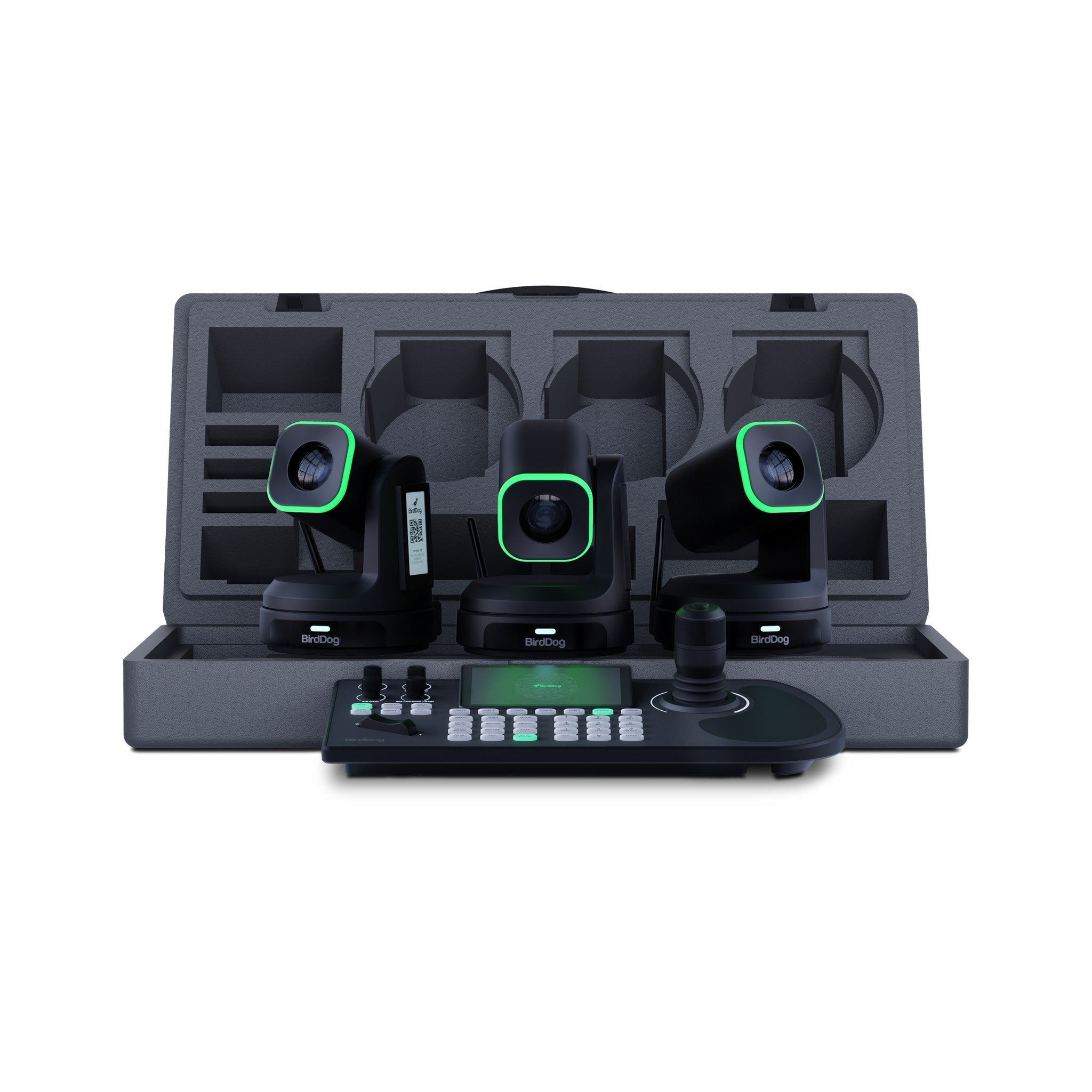 BirdDog X1 PTZ Camera 3-Pack with KBD Keyboard Bundle in Black
