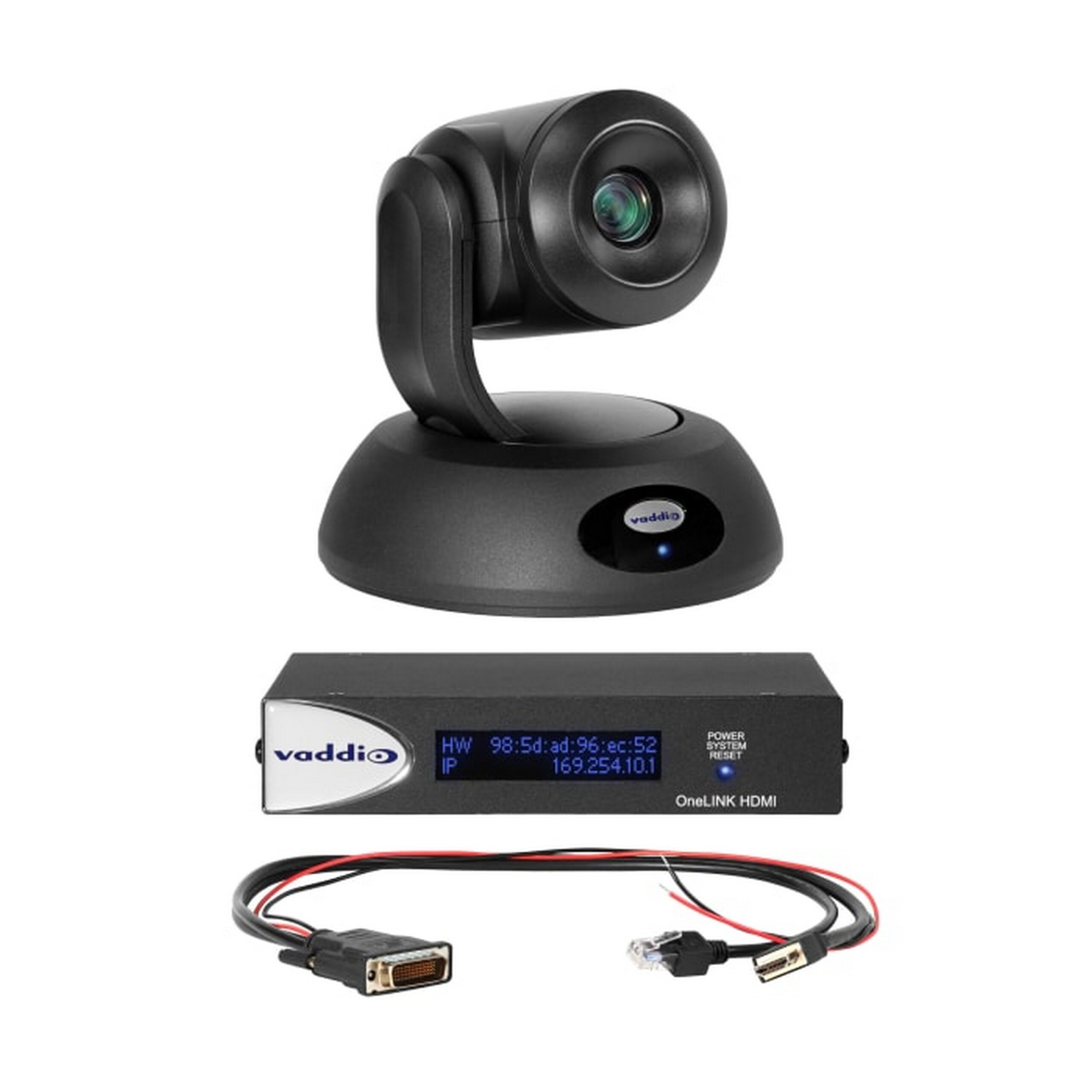 Vaddio Professional RoboSHOT 12E HDBT OneLINK HDMI Video System Specially Designed for Polycom Codecs