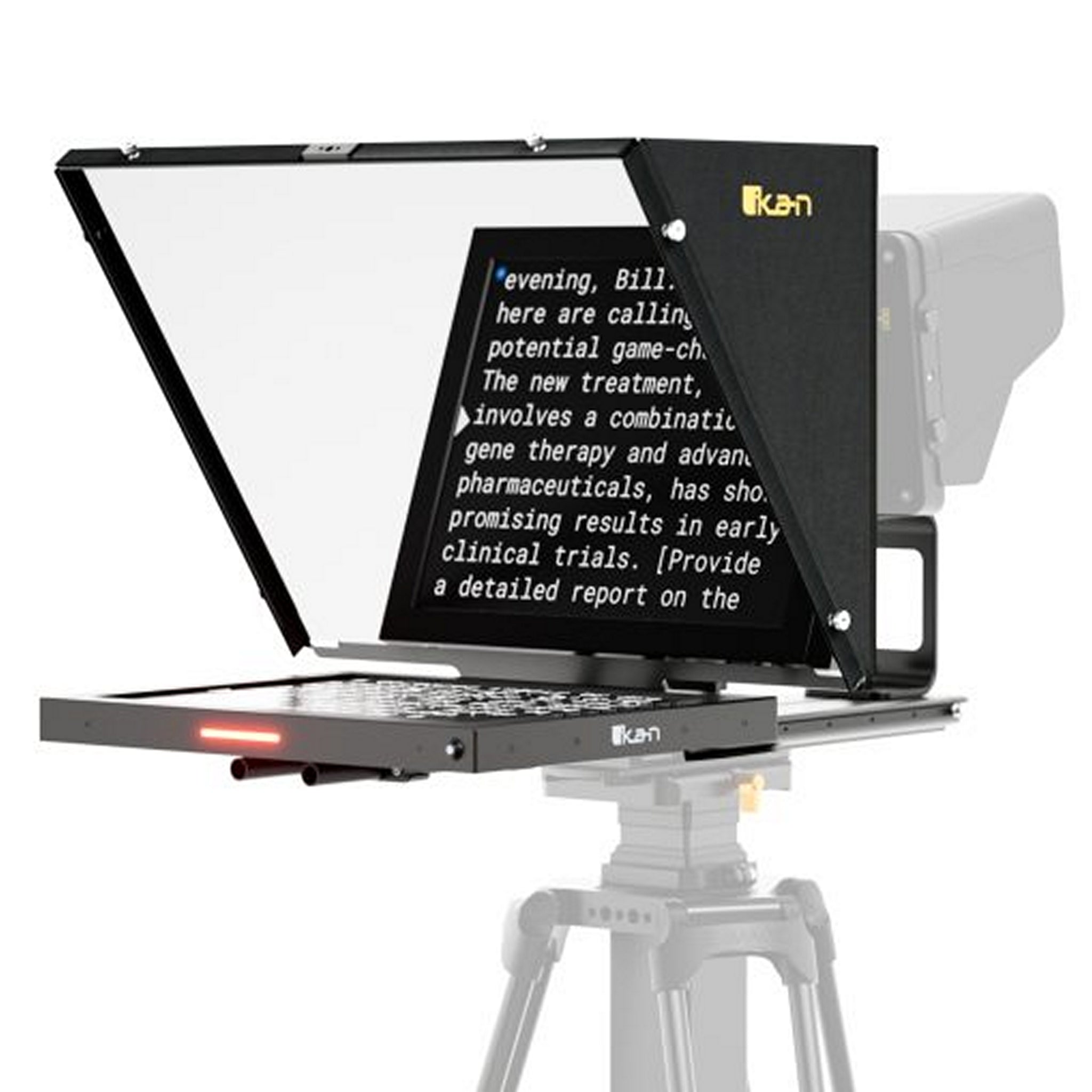 19-inch Ikan PT4500S-V3 PTZ SDI Professional Teleprompter with Tripod Dolly