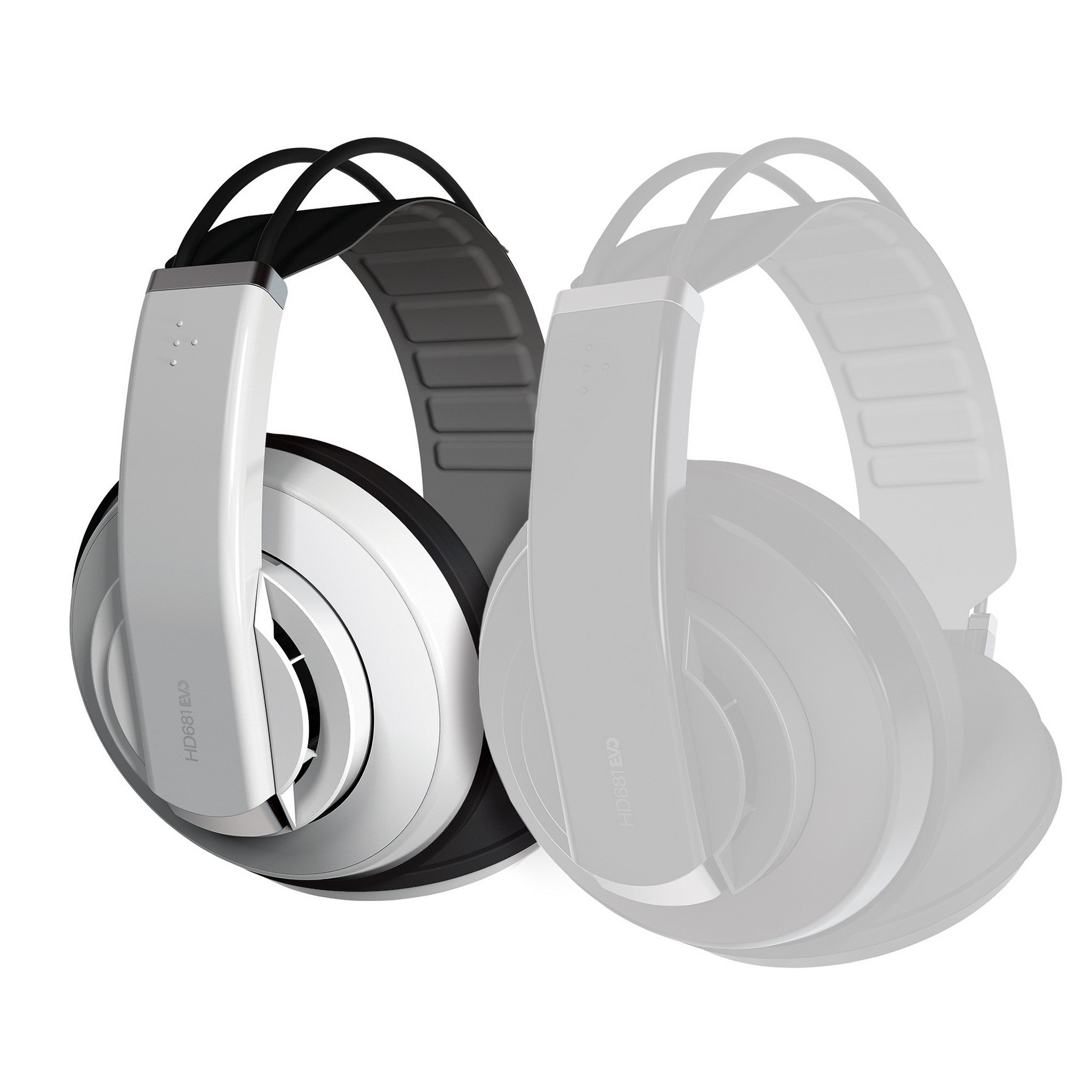 Superlux HD-681 EVO White Semi-Open Circumaural Dynamic Professional Monitoring Headphones for Studio, Gaming, and Digital Audio